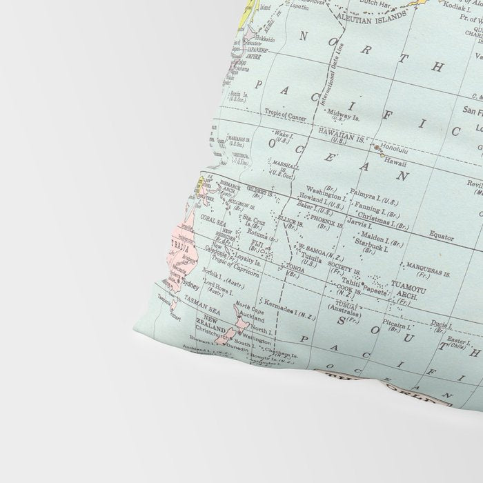 World Map Pillow Sham Gallery Image 4