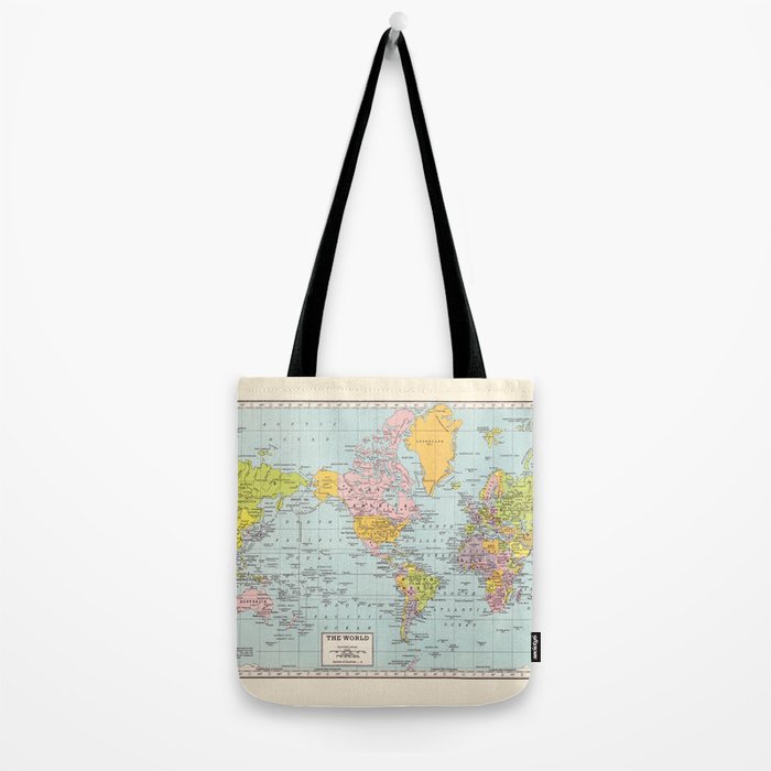 World Map Tote Bag Gallery Image 2