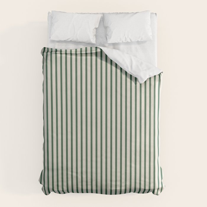 Green And Cream Striped Duvet Cover Gallery Image 6
