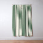 Green And Cream Striped Window Curtain Gallery Image 3
