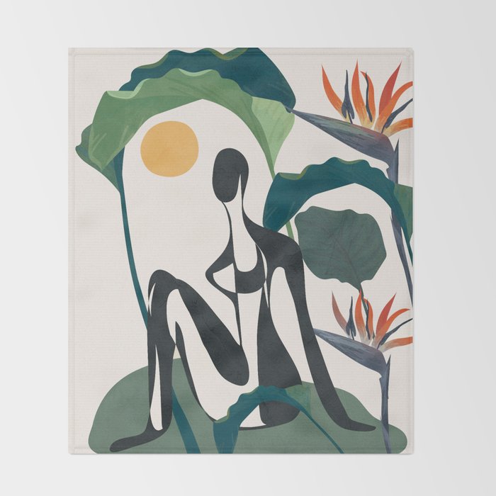 Abstract Female Figure 21 Throw Blanket Gallery Image 2