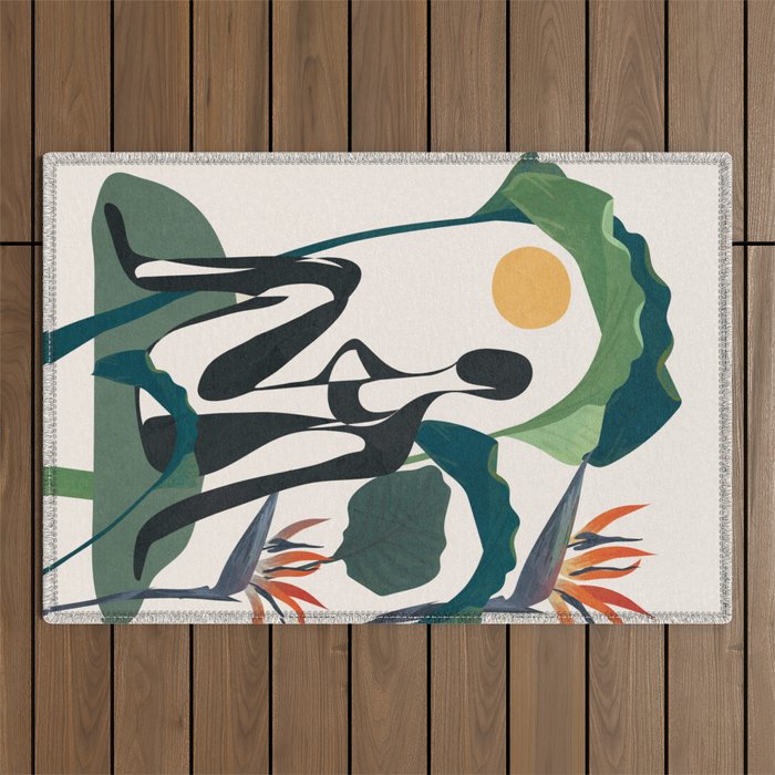 Abstract Female Figure 21 Outdoor Rug Gallery Image 1