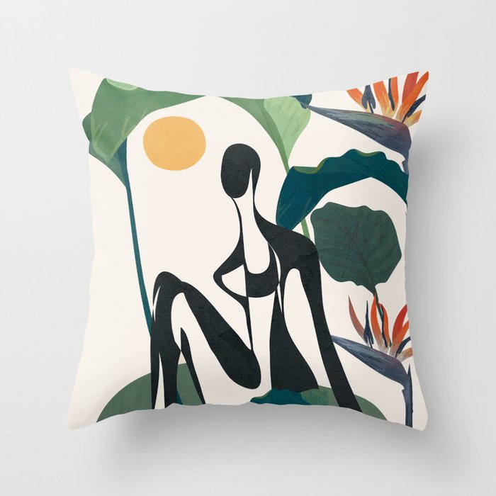 Abstract Female Figure 21 Throw Pillow Gallery Image 6