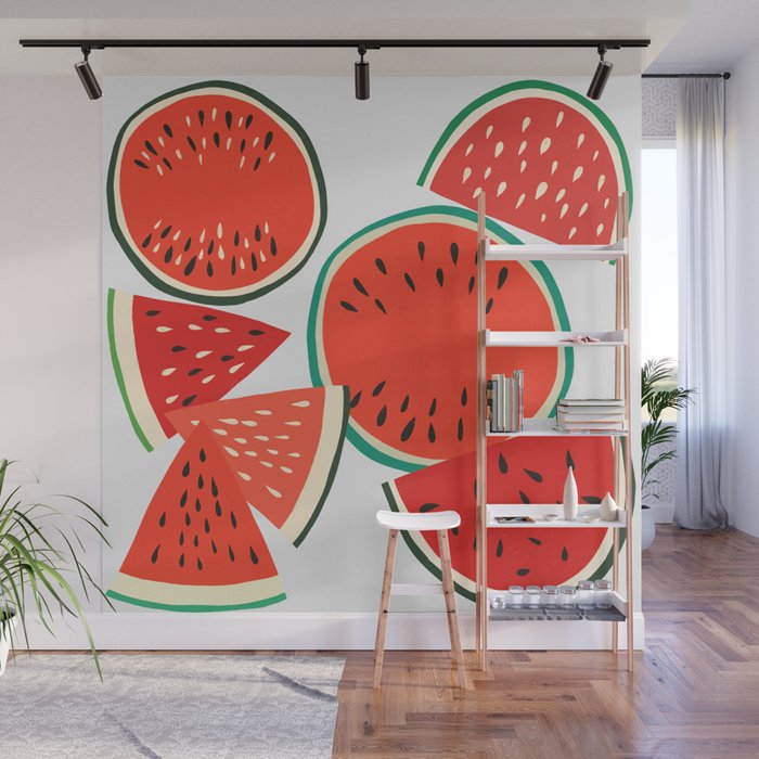 Sliced Watermelon Wall Mural Gallery Image 1