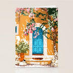 Oh The Places You Will Go | Spanish Bougainvillea Villa architecture Buildings | Boho Summer Travel Stationery Card Gallery Image 2