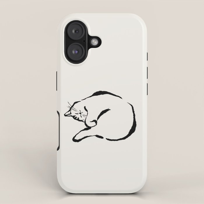 Sleeping Cat iPhone Case Gallery Image 1