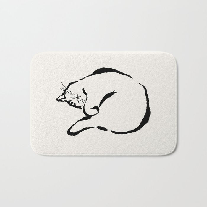 Sleeping Cat Bath Mat Gallery Image 1