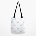 Pale Blue Sailboat Pattern Tote Bag Gallery Image 2