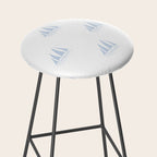 Pale Blue Sailboat Pattern Stool Gallery Image 2