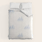 Pale Blue Sailboat Pattern Comforter Gallery Image 6