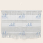 Pale Blue Sailboat Pattern Wall Hanging Gallery Image 1