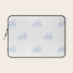 Pale Blue Sailboat Pattern Laptop Sleeve Gallery Image 1