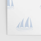 Pale Blue Sailboat Pattern Poster Gallery Image 3