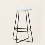 Pale Blue Sailboat Pattern Stool Gallery Image 1