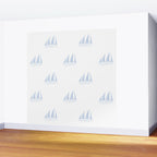 Pale Blue Sailboat Pattern Wall Mural Gallery Image 2
