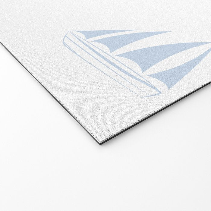 Pale Blue Sailboat Pattern Welcome Mat Gallery Image 2