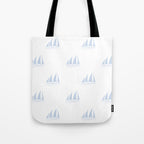 Pale Blue Sailboat Pattern Tote Bag Gallery Image 1