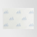 Pale Blue Sailboat Pattern Rug Gallery Image 2
