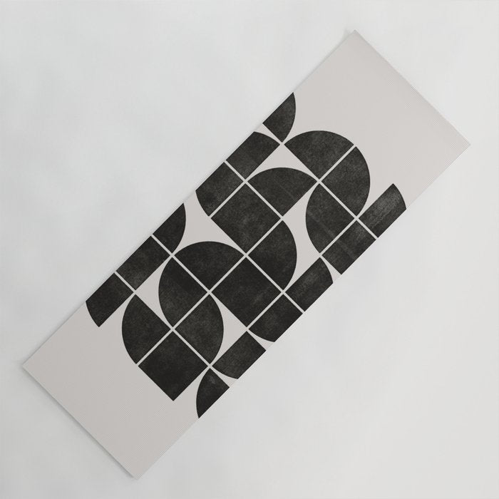 Mid-Century Modern No.35 - Woodblock Print Yoga Mat Gallery Image 1
