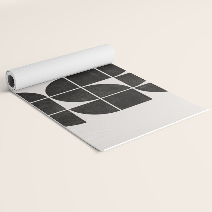Mid-Century Modern No.35 - Woodblock Print Yoga Mat Gallery Image 2