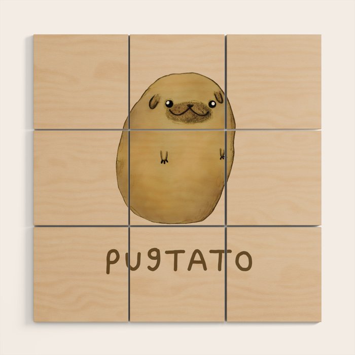 Pugtato Wood Wall Art Gallery Image 1