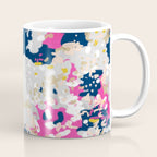 Michel - Abstract, girly, trendy art with pink, navy, blush, mustard for cell phones, dorm decor etc Coffee Mug Gallery Image 1