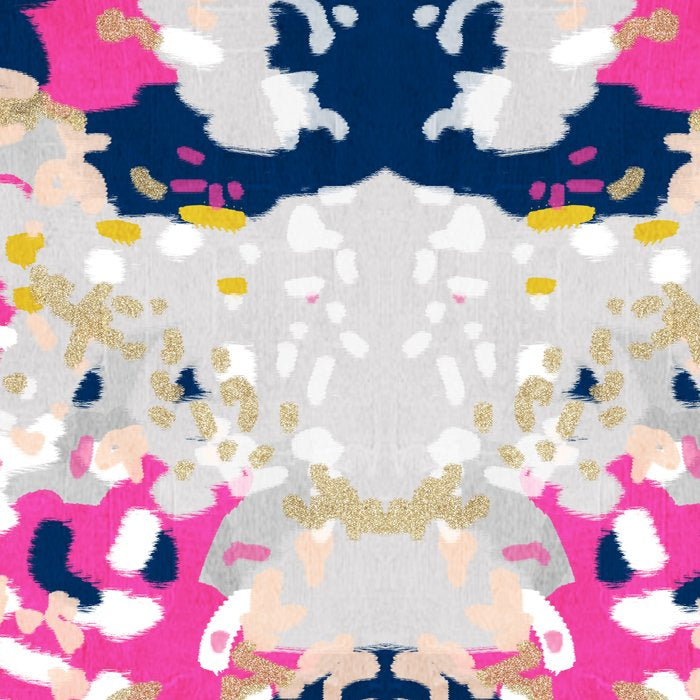 Michel - Abstract, girly, trendy art with pink, navy, blush, mustard for cell phones, dorm decor etc Coffee Mug Gallery Image 2
