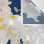 Michel - Abstract, girly, trendy art with pink, navy, blush, mustard for cell phones, dorm decor etc Wall Tapestry Gallery Image 3