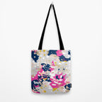 Michel - Abstract, girly, trendy art with pink, navy, blush, mustard for cell phones, dorm decor etc Tote Bag Gallery Image 2