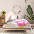 Michel - Abstract, girly, trendy art with pink, navy, blush, mustard for cell phones, dorm decor etc Comforter Gallery Image 3