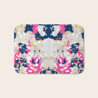 Michel - Abstract, girly, trendy art with pink, navy, blush, mustard for cell phones, dorm decor etc Bath Mat Gallery Image 1