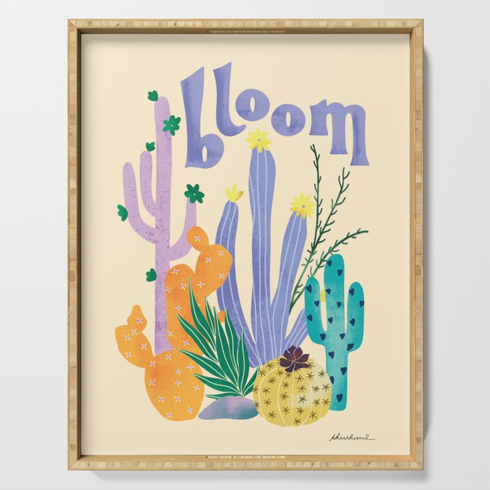 Cactus Blooms Serving Tray Gallery Image 1