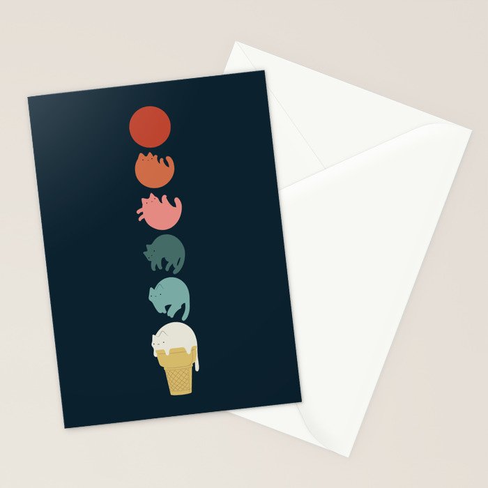 Cat Landscape 181: Cooling Down Stationery Card Gallery Image 2