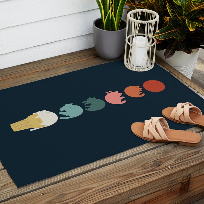 Cat Landscape 181: Cooling Down Outdoor Rug Gallery Image 2