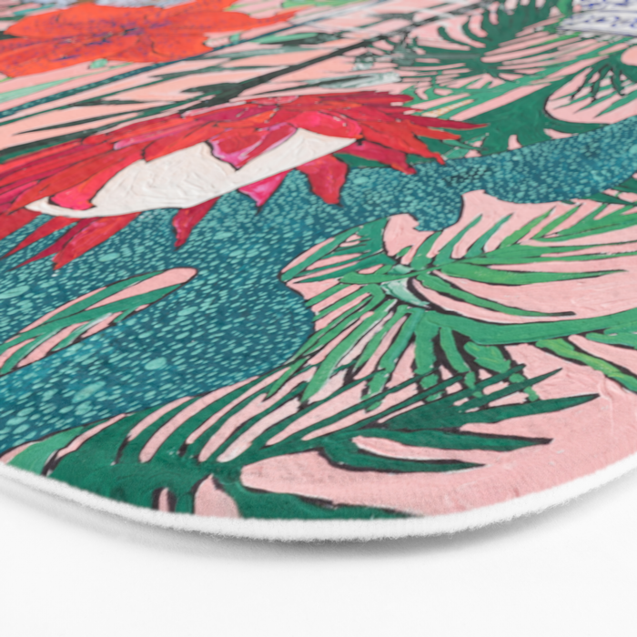 The Domesticated Jungle - Floral Still Life Bath Mat Gallery Image 3