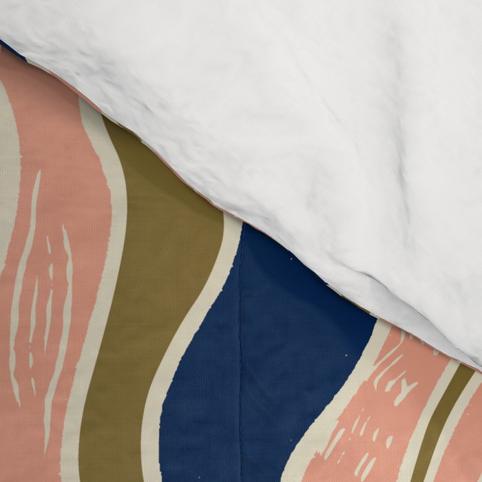 Earthy Rivers Cobalt Comforter Gallery Image 4