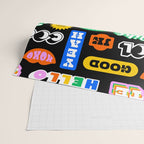 Fun retro quote sticker pattern Wrapping Paper Gallery Image 2