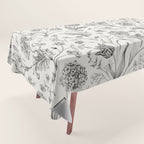 Toile de Jouy Vintage French Floral Tablecloth Gallery Image 1