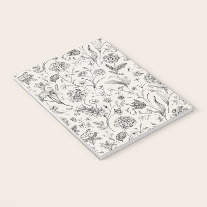 Toile de Jouy Vintage French Floral Notebook Gallery Image 3