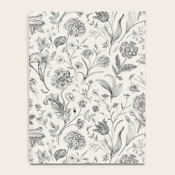 Toile de Jouy Vintage French Floral Notebook Gallery Image 4