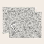 Toile de Jouy Vintage French Floral Placemat Gallery Image 1