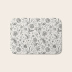 Toile de Jouy Vintage French Floral Bath Mat Gallery Image 1