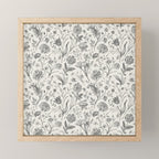 Toile de Jouy Vintage French Floral Mini Art Print Gallery Image 1