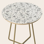 Toile de Jouy Vintage French Floral Side Table Gallery Image 2