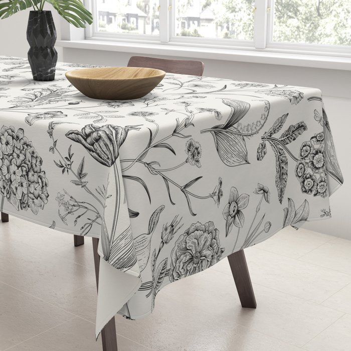 Toile de Jouy Vintage French Floral Tablecloth Gallery Image 3