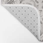 Toile de Jouy Vintage French Floral Bath Mat Gallery Image 2