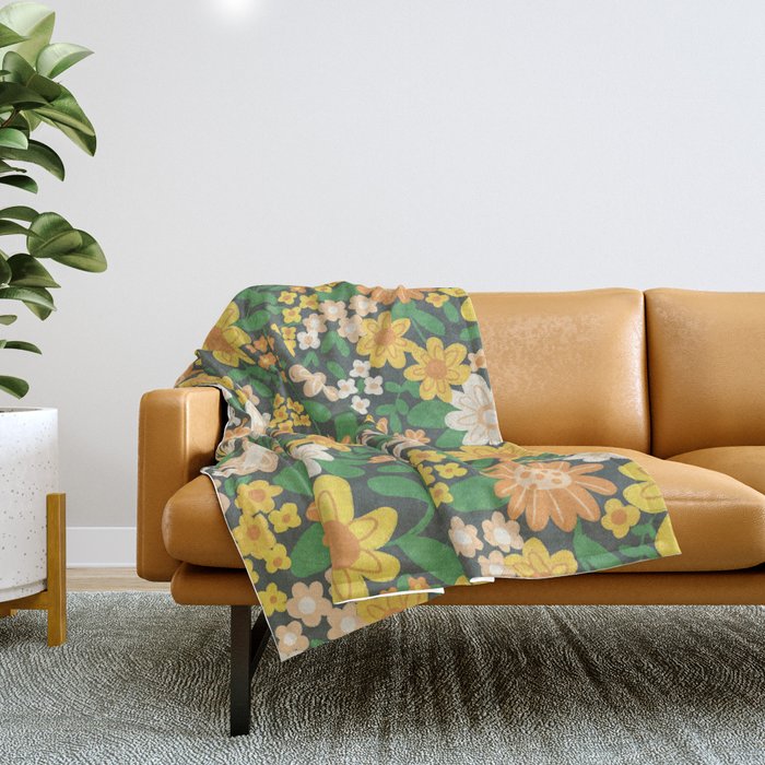 Sunny meadow Throw Blanket Gallery Image 1
