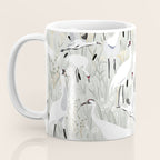 Whooping cranes neutral beige and white Coffee Mug Gallery Image 3
