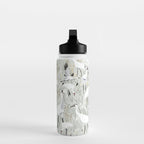 Whooping cranes neutral beige and white Water Bottle Gallery Image 3