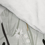 Whooping cranes neutral beige and white Comforter Gallery Image 4